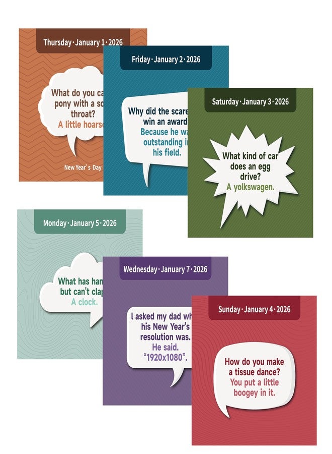 Pinchoco 2026 Desk Calendar - Dad Funny Calendar 2026, Jan.2026 - Dec.2026, 3d Calendar 2026, Daily Calendars 2026 Page a Day, 4.95" X 5.95", Small Desk Calendars with 365+ Funny Joke Pages, Backplane bracket - Image 3