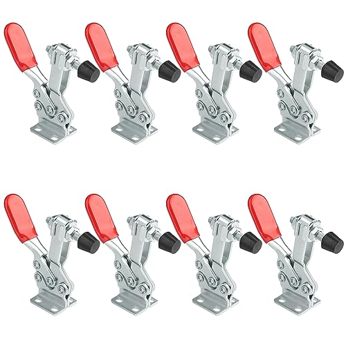 GENHAKON 8 Packs GH-225D 500lbs Holding Capacity Toggle Clamps, Quick-Release Horizontal Clamp, 225D Horizontal Toggle Clamps For Woodworking, Welding, Drill Press, Mechanic,by GENHAKON - Image 1