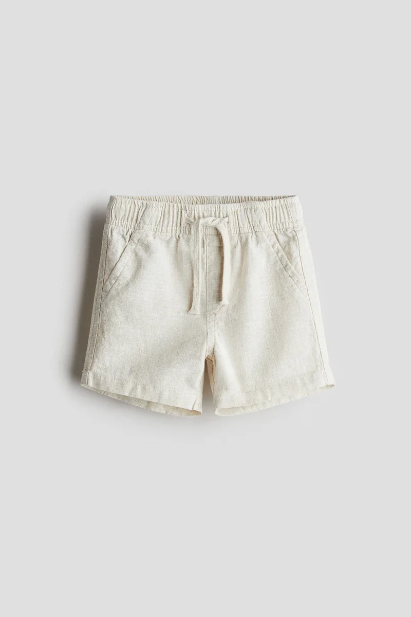 اتش اند ام Linen-blend shorts