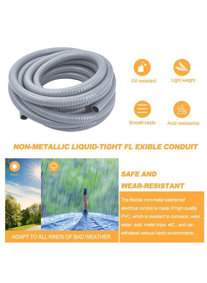 Wocloer Liquid-Tight Conduit - 2 inch 50 Foot PVC Flexible Non Metallic Liquid Tight Electrical Conduit. 2" Dia - Image 4
