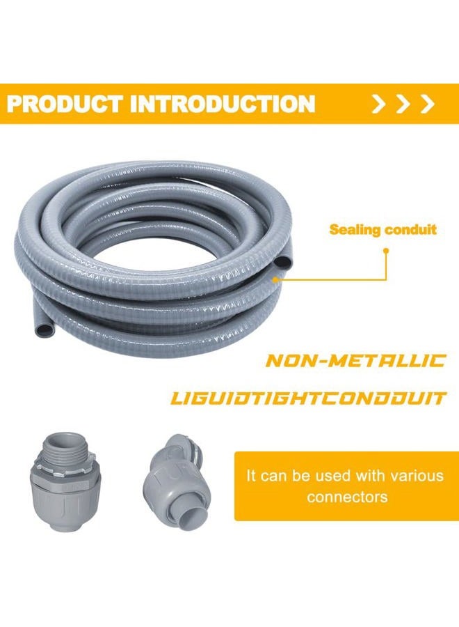Wocloer Liquid-Tight Conduit - 2 inch 50 Foot PVC Flexible Non Metallic Liquid Tight Electrical Conduit. 2" Dia - Image 3
