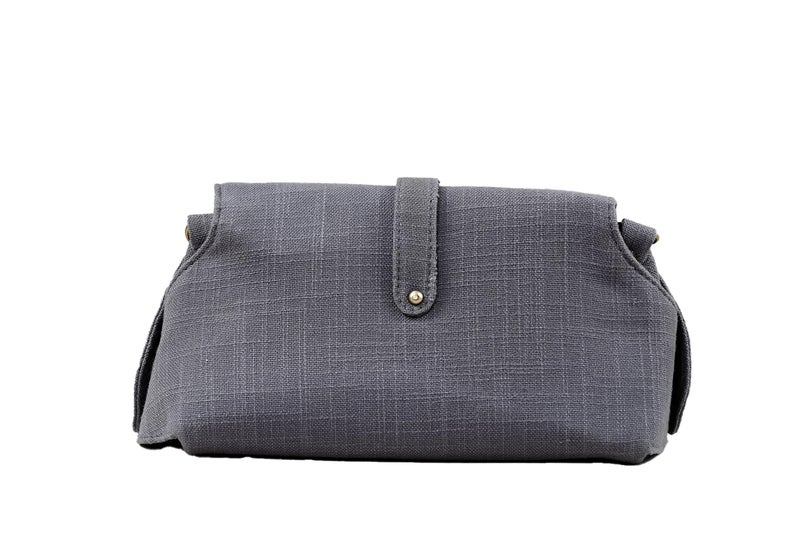 BHASTRA Amaira Sling Bag - Grey| Cotton And Vegan Leather | Bag for Women - Girls Travel Crossbody Bags with Adjustable Strap - Ladies Shoulder Purse Stylish Handbag-Ideal For Gifting - Image 4