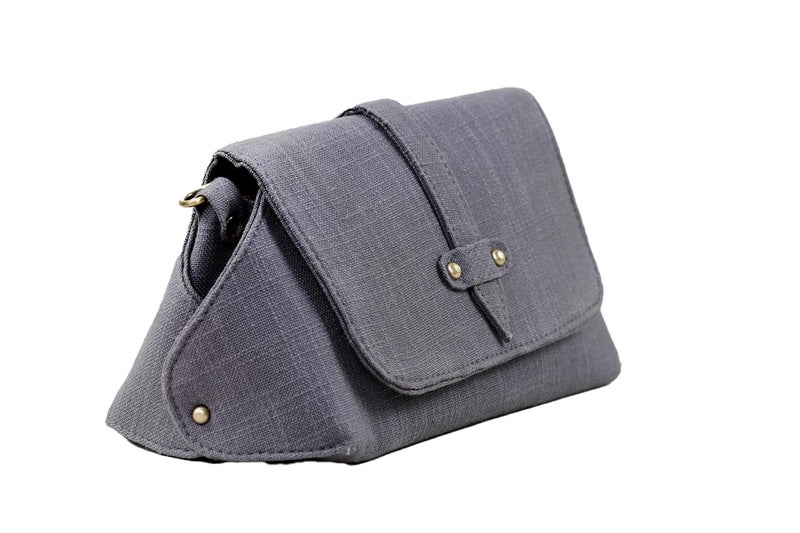 BHASTRA Amaira Sling Bag - Grey| Cotton And Vegan Leather | Bag for Women - Girls Travel Crossbody Bags with Adjustable Strap - Ladies Shoulder Purse Stylish Handbag-Ideal For Gifting - Image 3