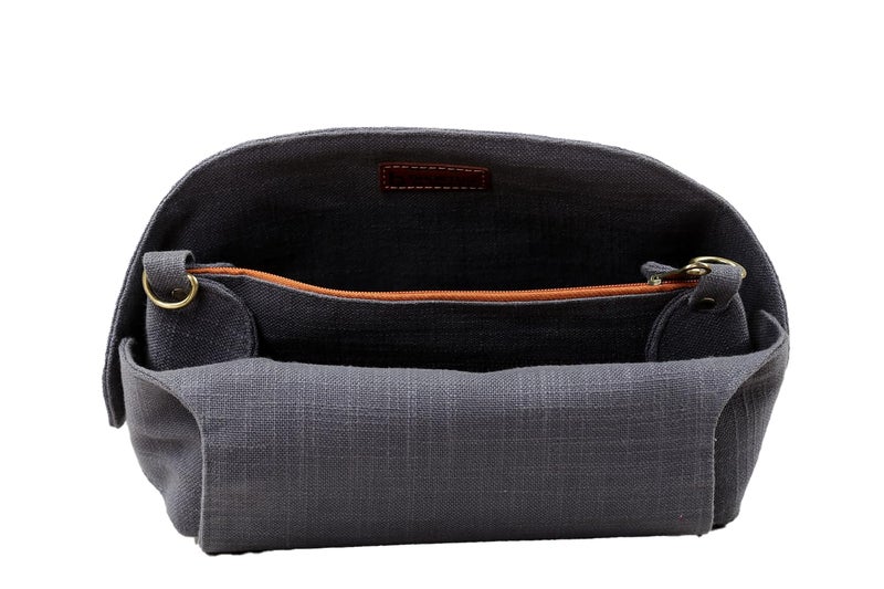 BHASTRA Amaira Sling Bag - Grey| Cotton And Vegan Leather | Bag for Women - Girls Travel Crossbody Bags with Adjustable Strap - Ladies Shoulder Purse Stylish Handbag-Ideal For Gifting - Image 5