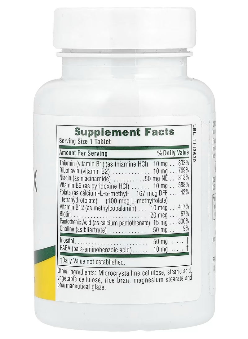 NaturesPlus B-Complex with Rice Bran, 90 Tablets - Image 2