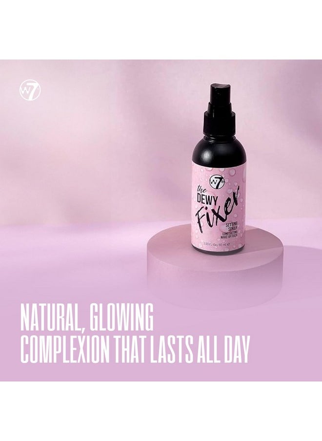 دبليو 7 مجموعة Fixer Glow - برايمر مكياج ورذاذ تثبيت ثنائي للحصول على لمسة نهائية مشرقة وندية - تغطية شفافة ذهبية اللون وخفيفة الوزن وغير لاصقة  - Image 5