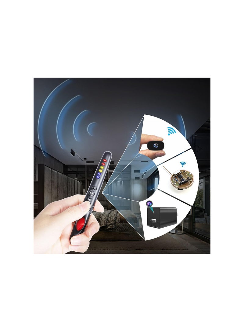 Hidden Camera and Bug Detector, Anti-Spy Device Finder, Portable Rechargeable Spy Camera Detector for Home, Office, and Travel with Motion Alarm Mode (1 Pack) - Image 2