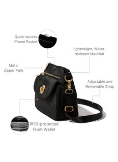 Baggallini Baggallini Women's Calais Crossbody Bag, Black/Gold Hardware  - Image 4