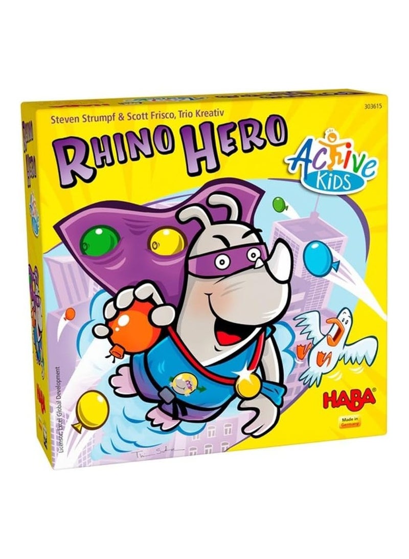 HABA - Rhino Hero Active Kids - A "Get up and Move" Board Game for Children - Image 1
