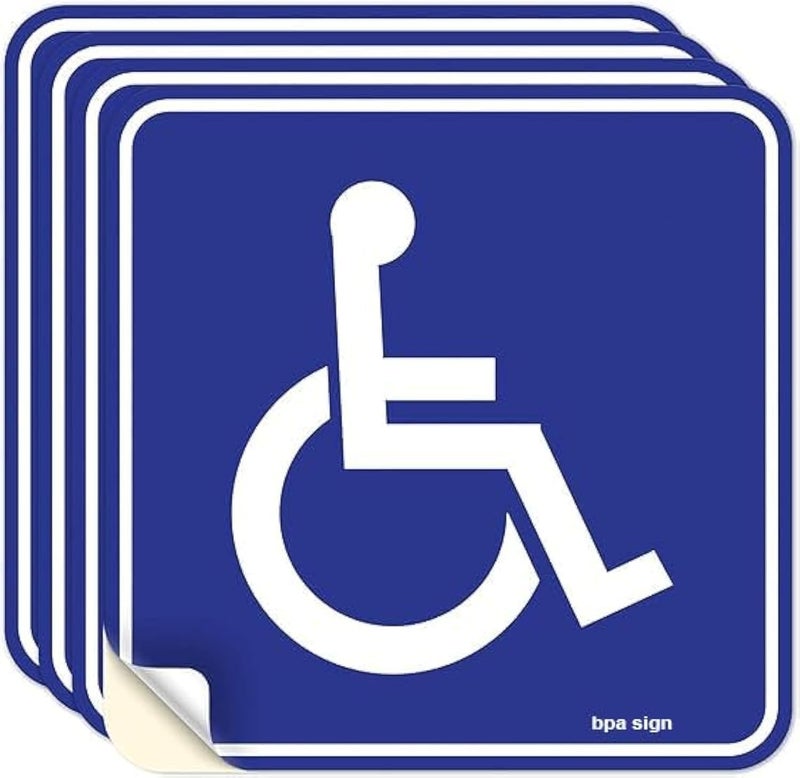 BPA® Handicap Stickers - 4 Pack Vinyl Decals - Image 1