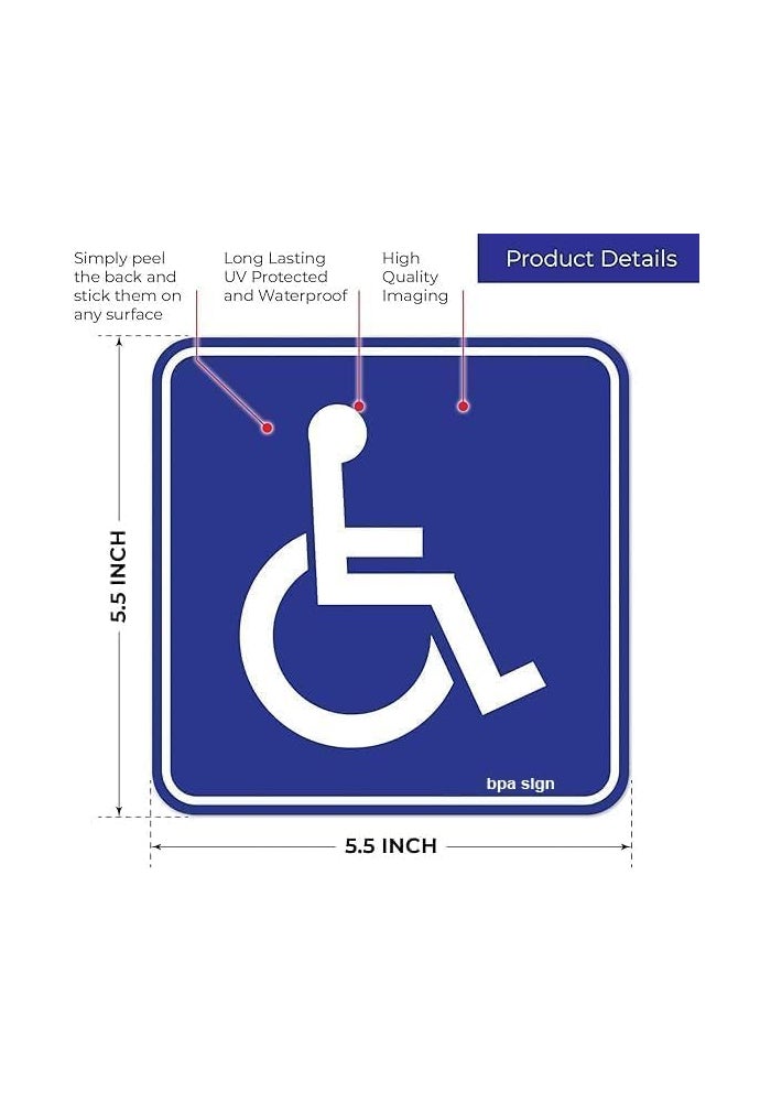 BPA® Handicap Stickers - 4 Pack Vinyl Decals - Image 4