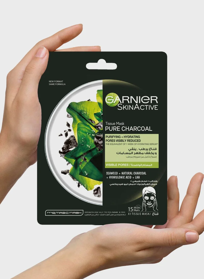 garnier Pore Tightening Charcoal Hydrating Face Tissue Mas