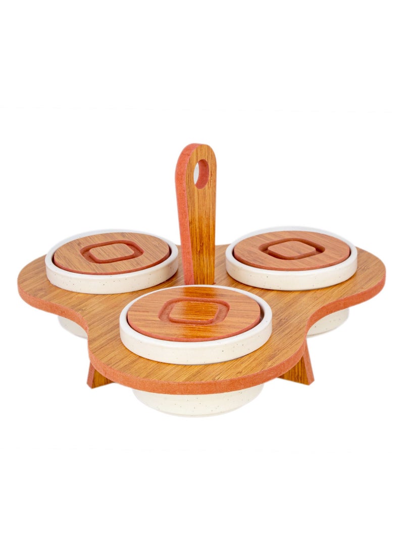 ATL ATL 3Pcs Spice & Breakfast & Jam Set, Wooden Serving Set  - Image 1