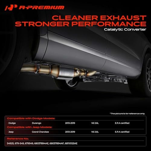 A-Premium APremium Right Catalytic Converter Kit DirectFit Compatible with Jeep Grand Cherokee 20132019 Dodge Durango 20132019 36L EPA Compliant Replace 68037894AF - Image 3