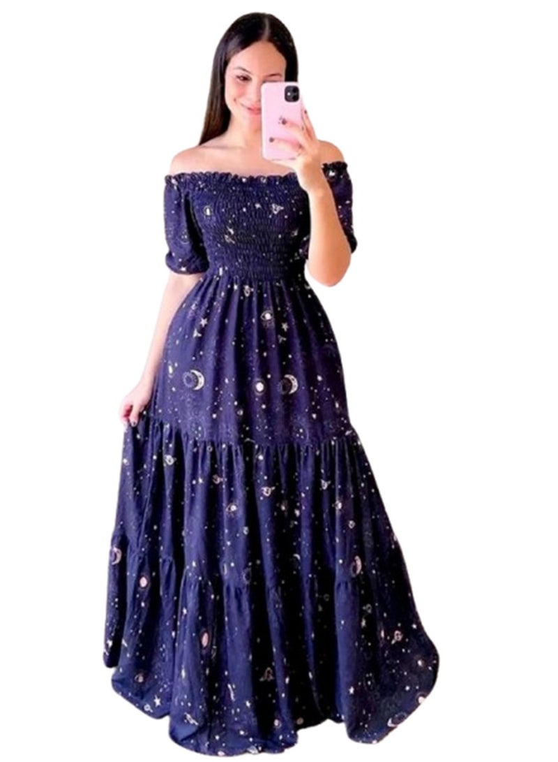 فستان نوم ممتاز للبنات - أزرق