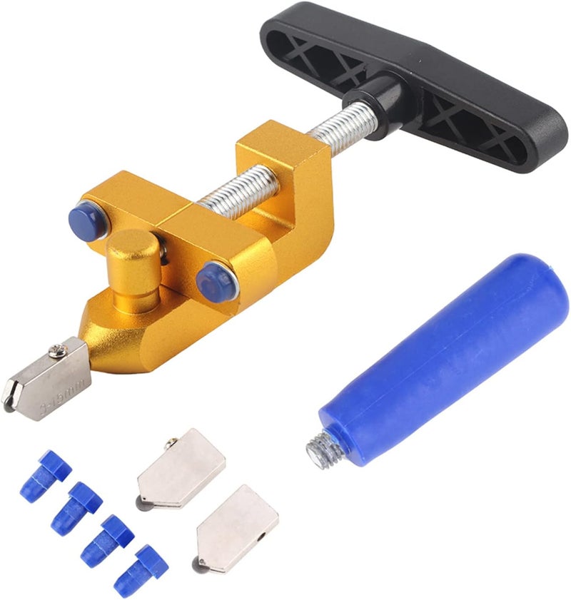 One - Piece Glass Cutter, Portable Multifunctional Tile Opener, Ceramic Cutting Tool with High Quality Steel Blade, Suitable for Glass, Tiles, Vitrified Tiles (3-15mm Thickness), - Image 1