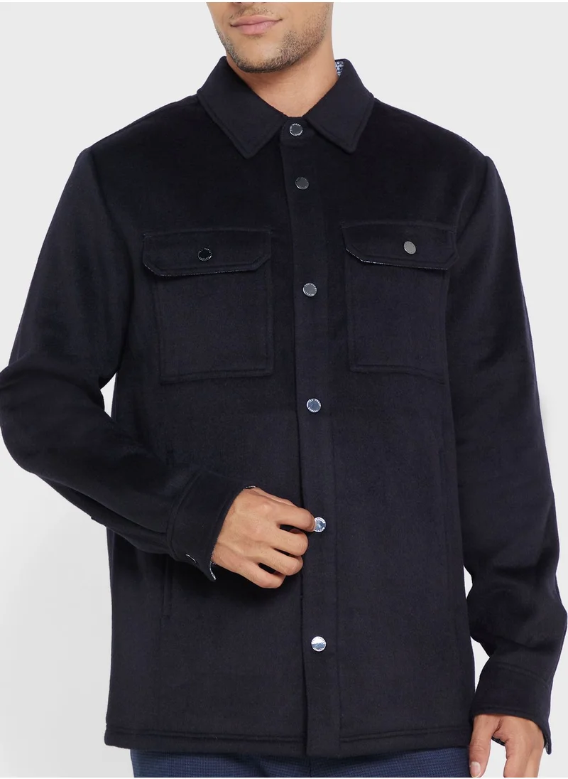 Ted Baker Casual Regular Fit Wool Shirt