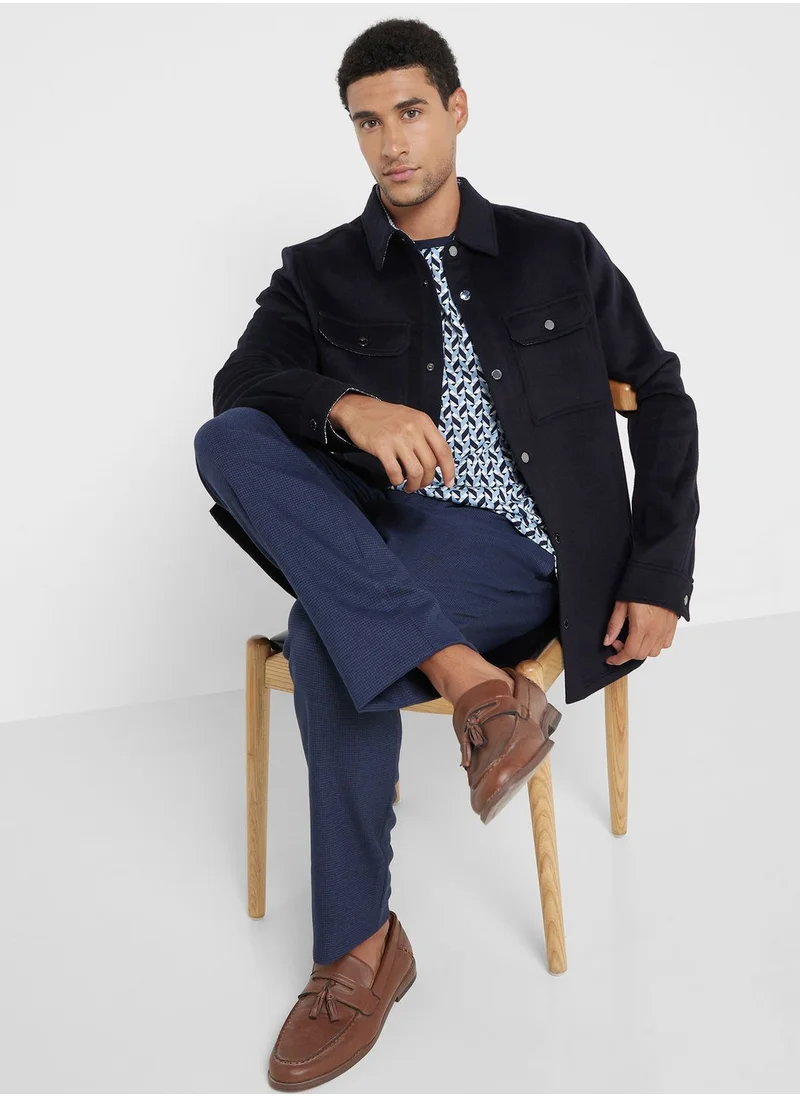 Ted Baker Casual Regular Fit Wool Shirt
