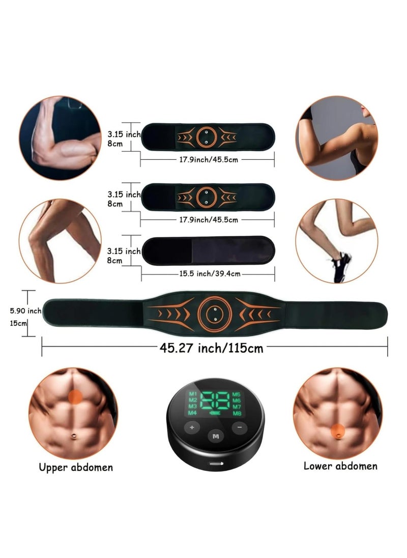 DMG TECH ABS Muscle Stimulator, EMS Muscle Stimulator, Abdominal Toning Belt Workout Equipment, ABS Trainer Belt for Abdominal Arm Leg for Men and Women  - Image 4