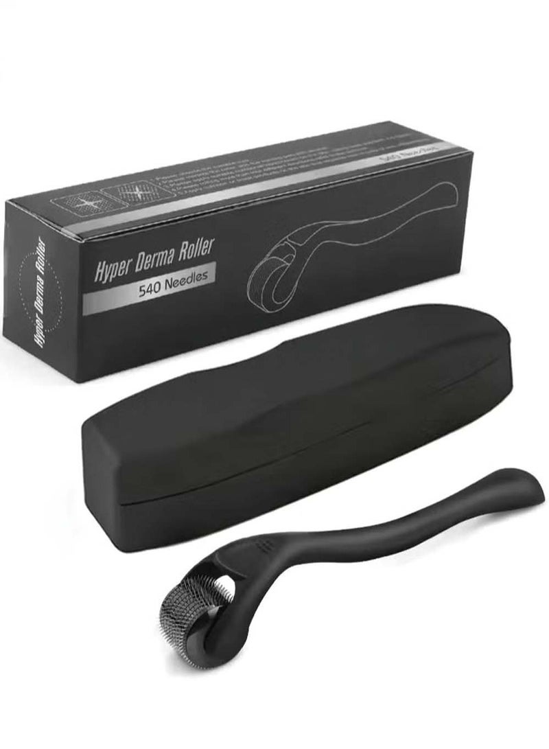 إسكدنيا Beard Roller 0.5 mm - 540 Titanium Real Needles for Ultra Beard Growth - More Beard Growth with Beard Roller Beard Roller Face Roller Derma Roller - Microneedle Tool - Image 1