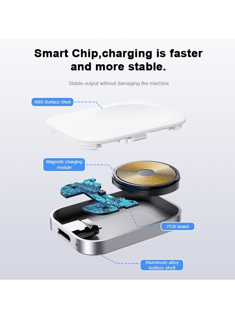 General Suitable for Apple iWatch watch charger, wireless magnetic charging, portable mini wireless fast charging（Lightning）  - Image 5