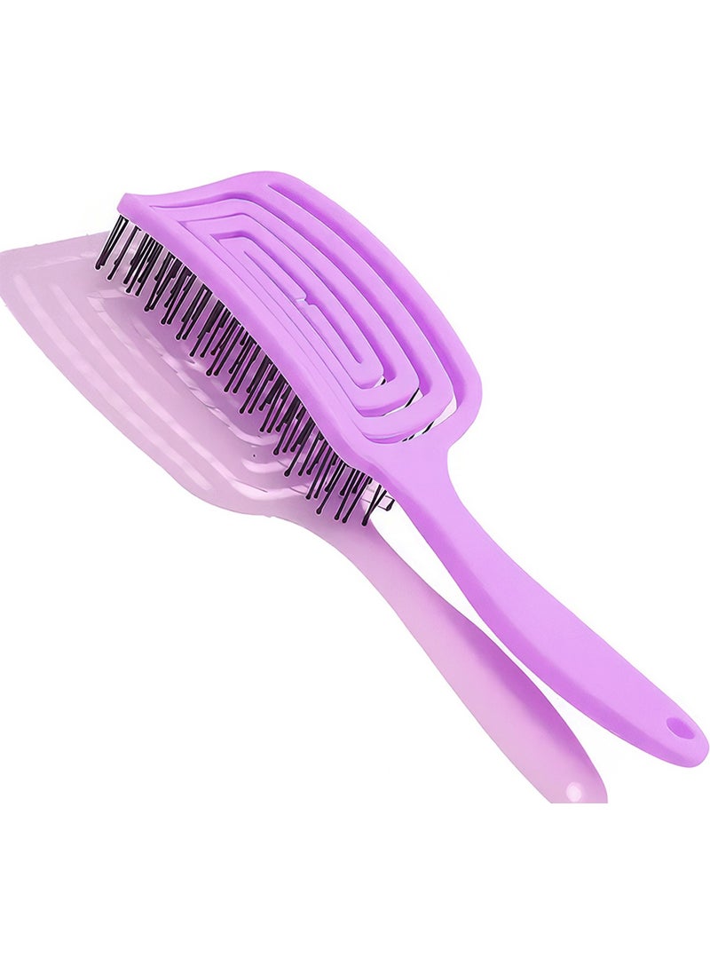 Bizimevde 3D Professional Hair Brush Hair Brush Pink Pro Three Dimensional Square Hair Brush  - Image 1