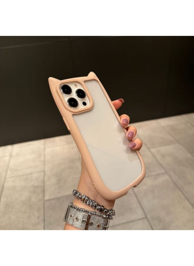 Generic - Cat Ear Mobile Phone Case 7 Drops Of Glue 16 For Apple 15PROMAX Simple 14/13 Full 12 Drop 11-Color:Pink-Applicable Model:iPhone 16pro - Image 1