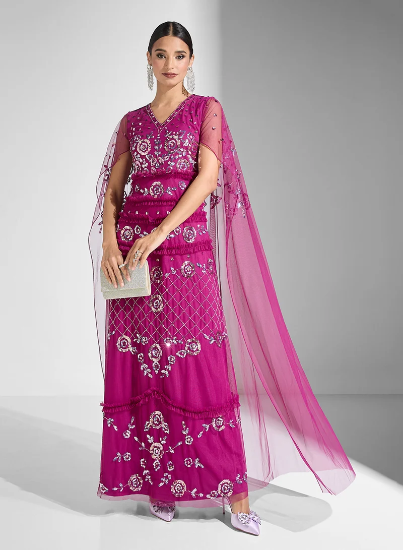 فروك اند فرل Embroidered Tulle Dress