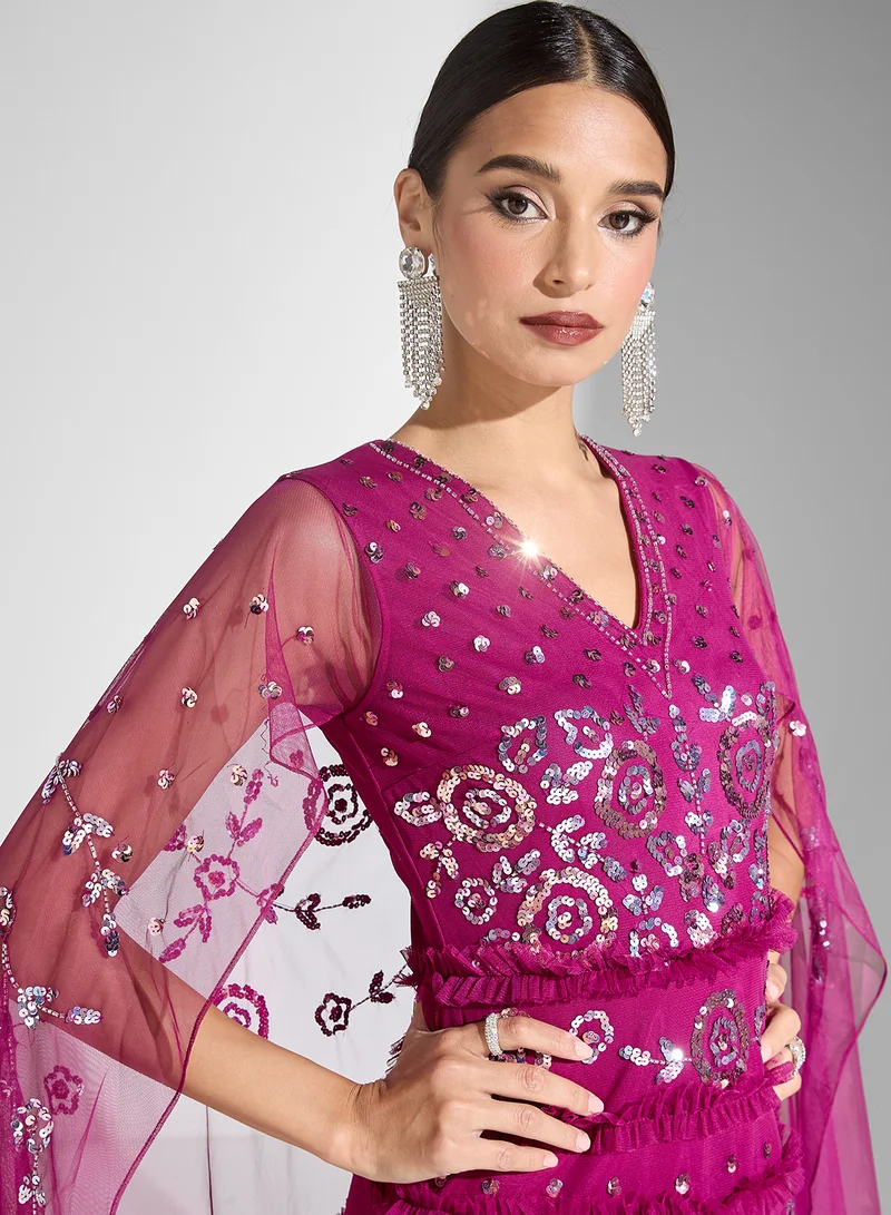 فروك اند فرل Embroidered Tulle Dress