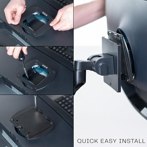 VIVO Short Recessed VESA Adapter Plate Bracket Designed for Samsung G65B, G70A, G70B, G75T, G85NB, CJ890, CRG9, CHG9, CHG90, Odyssey G6, G7, Neo G7, G8, S95UA, VESA 100x100, MOUNT-SG9B - Image 5