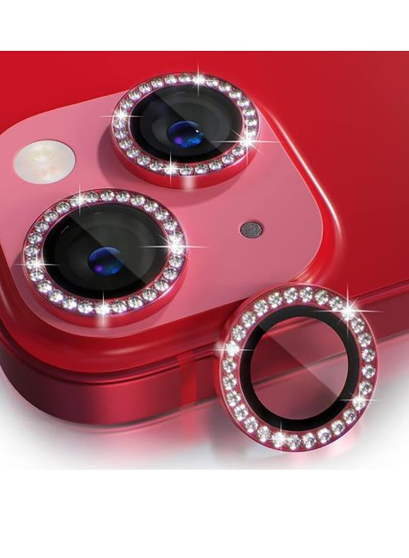 Diamond Lens For IPhone 15 / 15+ Plus Camera Protector - Red