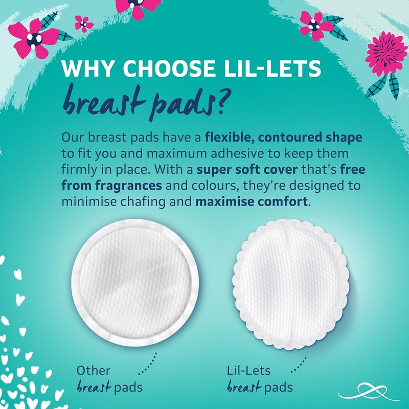 LilLets Nursing Pads – 120 Individually Wrapped, Ultra-Thin, Absorbent & Fragrance-Free – Comfort & Protection for Nursing Moms Postpartum –Maximum Adhesion for Leak & Chafing Nipple Protection - Image 3