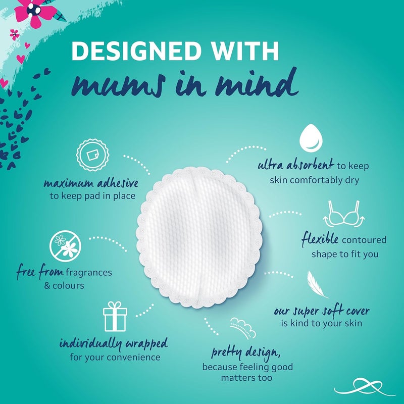 LilLets Nursing Pads – 120 Individually Wrapped, Ultra-Thin, Absorbent & Fragrance-Free – Comfort & Protection for Nursing Moms Postpartum –Maximum Adhesion for Leak & Chafing Nipple Protection - Image 4