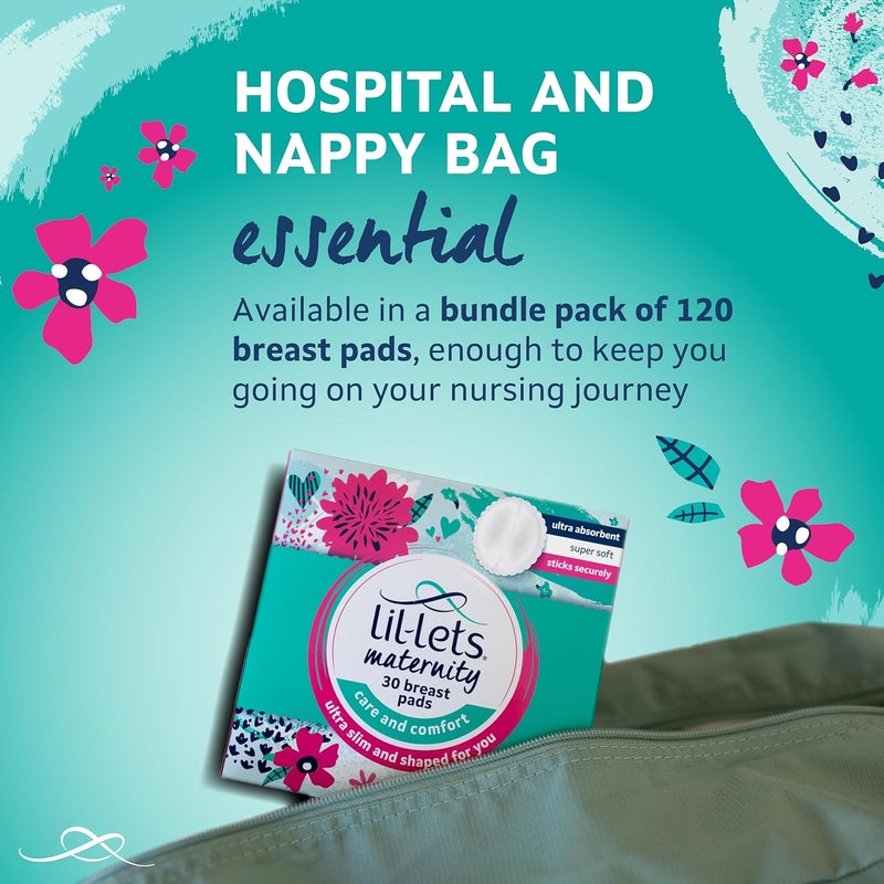 LilLets Nursing Pads – 120 Individually Wrapped, Ultra-Thin, Absorbent & Fragrance-Free – Comfort & Protection for Nursing Moms Postpartum –Maximum Adhesion for Leak & Chafing Nipple Protection - Image 5