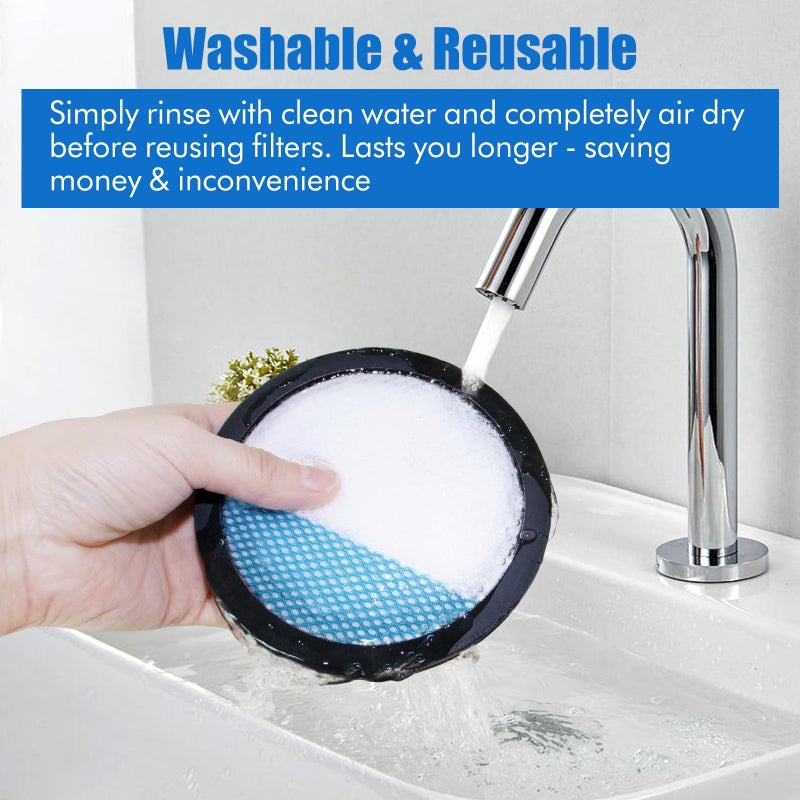 Odashen 18V ONE + Washable Filter for Ryobi 18V Cordless Stick Vacuum PCL720, PBLSV716, PBLSV717 Replacement Parts, Compare to Part A32SV720N, 3 Pack - Image 4
