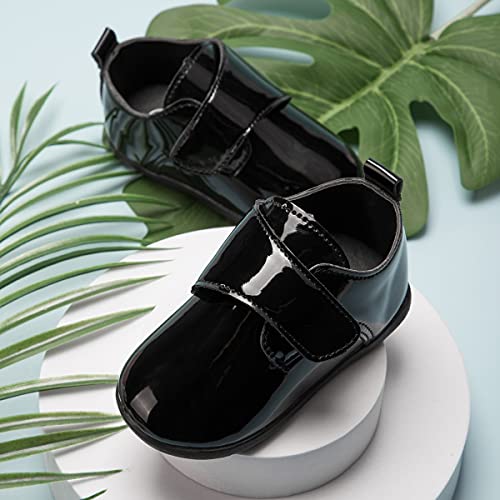 ohsofy Infant Baby Boy Oxford Shoes PU Leather Loafers Rubber and Soft Sole Wedding Dress Shoes Toddler Girl Baby Walking Shoes - Image 5