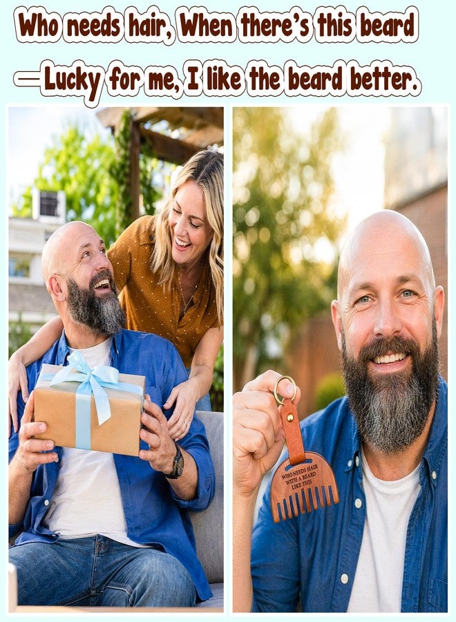 BuiltFit Dad Gifts for Fathers Day - Funny Gag Father's Day Wooden Beard Comb Gifts from Daughter, Anniversary Birthday Gifts for Men Daddy Boyfriend Husband, Beard Guy Bearded Man Beard Lover Gift - Image 5