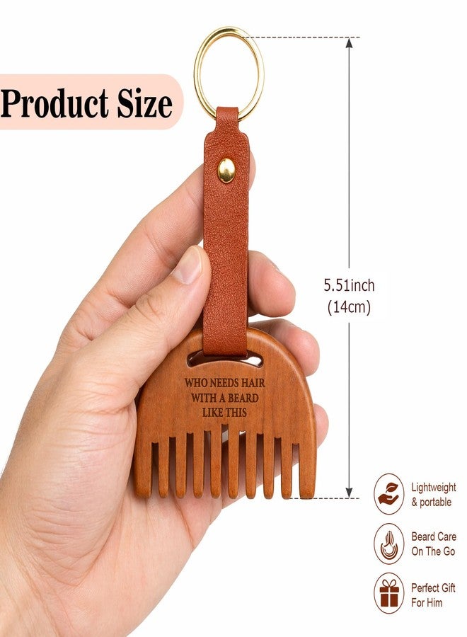 BuiltFit Dad Gifts for Fathers Day - Funny Gag Father's Day Wooden Beard Comb Gifts from Daughter, Anniversary Birthday Gifts for Men Daddy Boyfriend Husband, Beard Guy Bearded Man Beard Lover Gift - Image 2