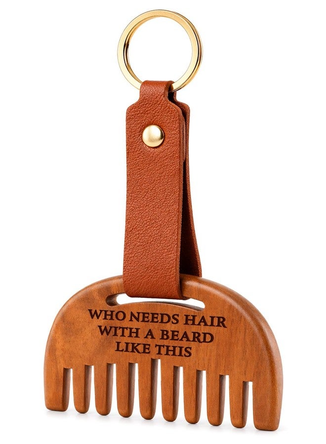 BuiltFit Dad Gifts for Fathers Day - Funny Gag Father's Day Wooden Beard Comb Gifts from Daughter, Anniversary Birthday Gifts for Men Daddy Boyfriend Husband, Beard Guy Bearded Man Beard Lover Gift - Image 1
