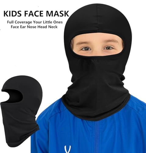 XuoAz Kids Lightweight Balaclava Face Mask - Boys Girls Sun Protection Windproof Full Face Head Mask for Skiing Cycling - Image 2