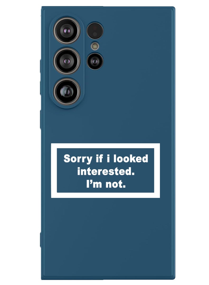 Theodor Protective Slim Fit Case Liquid Silicone Cover with Full Body Protection Anti-Scratch Shockproof Case For Samsung Galaxy S25 Ultra (Blue) - Sorry if i looked - White - Image 1