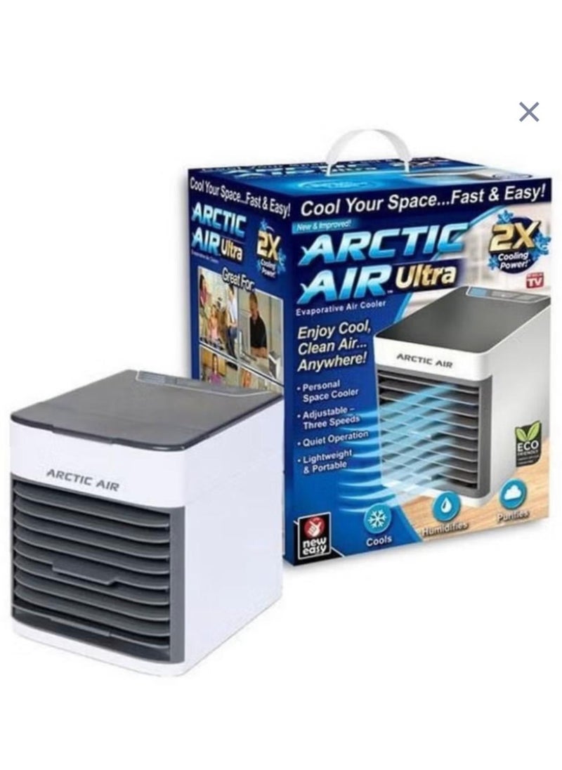 ARCTIC AIR - Latest Personal Air Cooler Fan, Portable Air Conditioner, Humidifier, Purifier 3 in 1 Evaporative Cooler with 3 Speed, Mini AC USB Cooling Desktop Fan for Bedroom, Travel, Office - Image 1