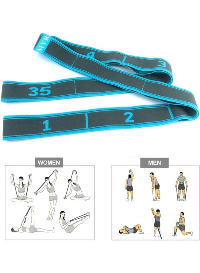 Relex Yoga Stretching Strap, Stretching Band with 9 Loops, Yoga Stretch Strap, Fitness Stretch Band, Highly Elastic Gymnastics Band for Pilates, Dance, Gymnastics, Effective Stretching - Image 4