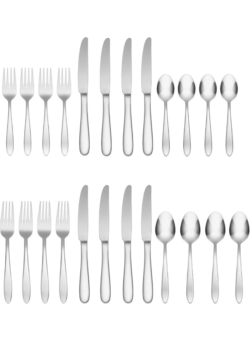 Oneida Mooncrest 20-Piece Flatware Set, Service for 4, Silver - Image 2