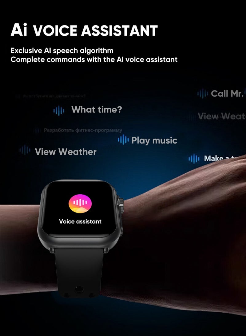 Smart Watch for Men Women, 1000mAh Battery 100-Day Standby Time, 1.85" HD Screen Fitness Tracker, 110+ Sport Modes, IP68 Waterproof, Heart Rate/Sleep Monitor, Fitness Watch for Android/iOS