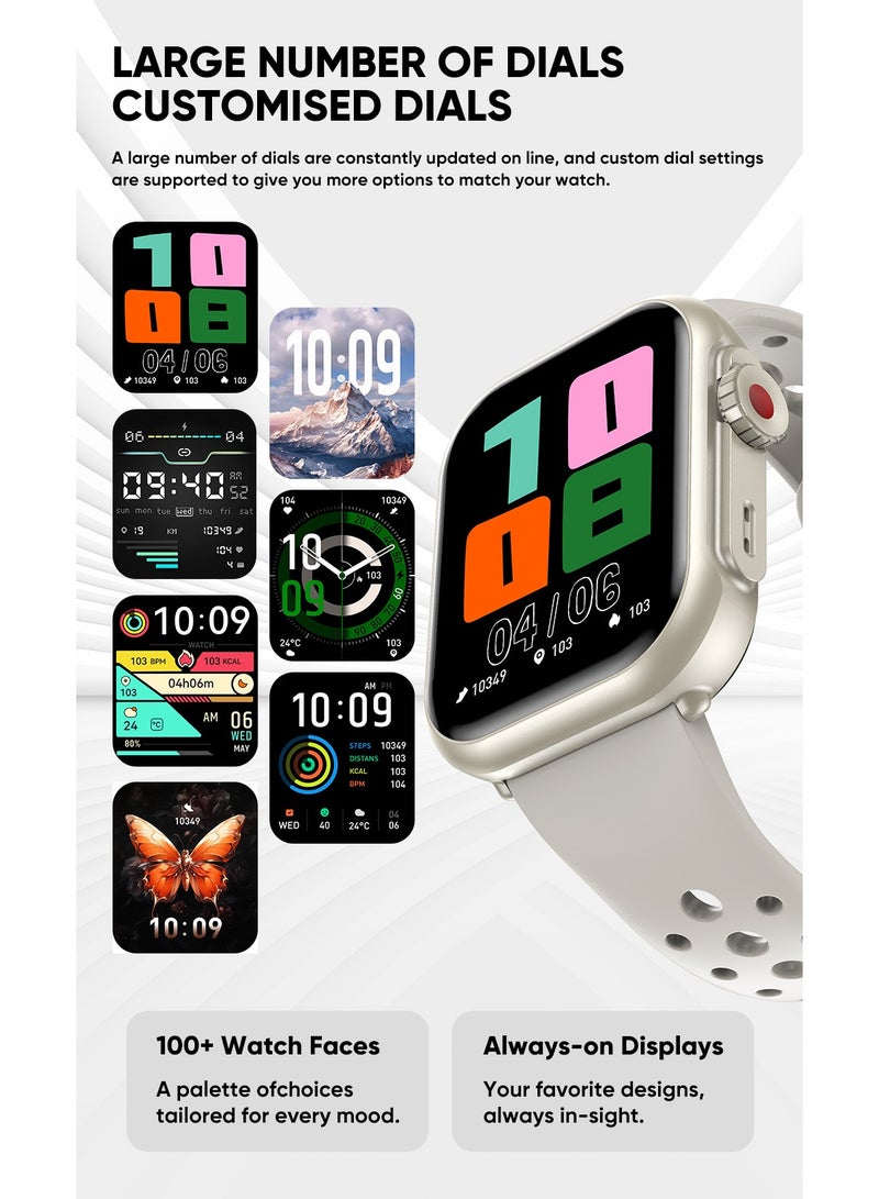 Smart Watch for Men Women, 1000mAh Battery 100-Day Standby Time, 1.85" HD Screen Fitness Tracker, 110+ Sport Modes, IP68 Waterproof, Heart Rate/Sleep Monitor, Fitness Watch for Android/iOS