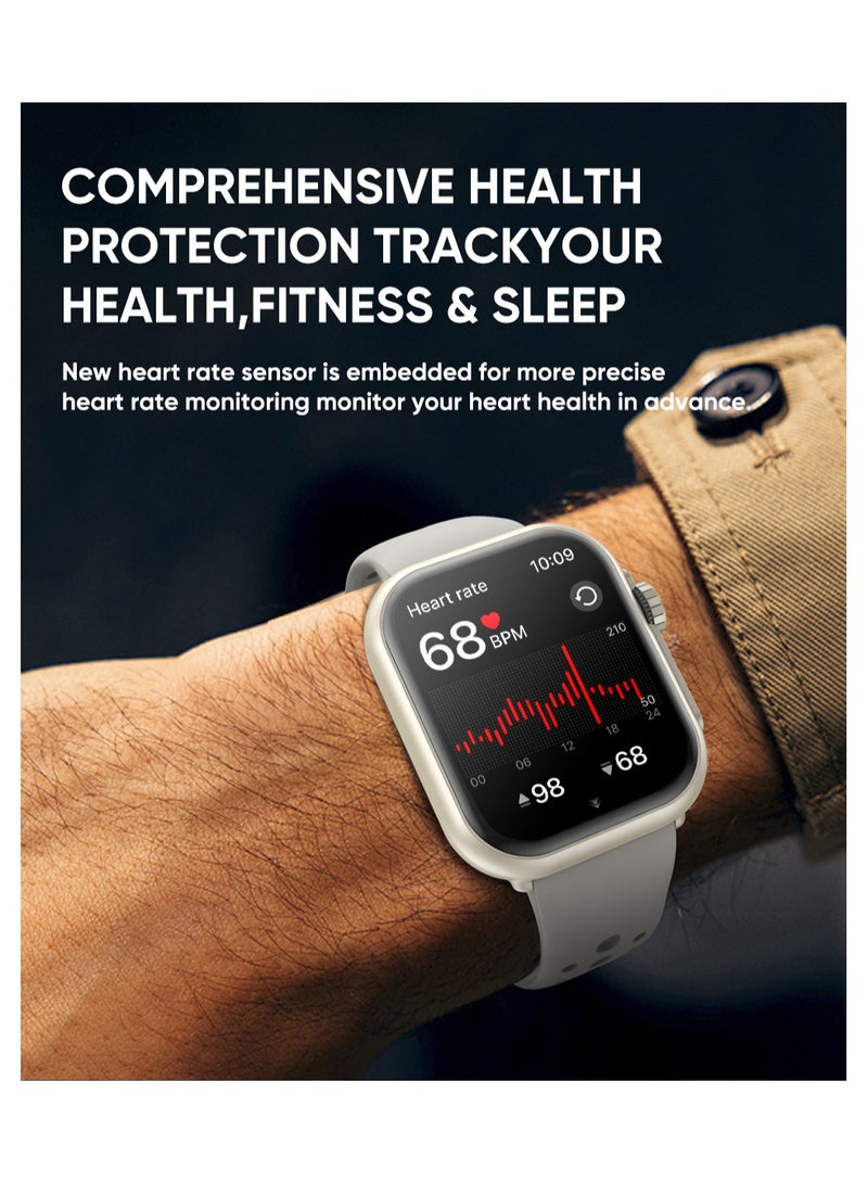Smart Watch for Men Women, 1000mAh Battery 100-Day Standby Time, 1.85" HD Screen Fitness Tracker, 110+ Sport Modes, IP68 Waterproof, Heart Rate/Sleep Monitor, Fitness Watch for Android/iOS