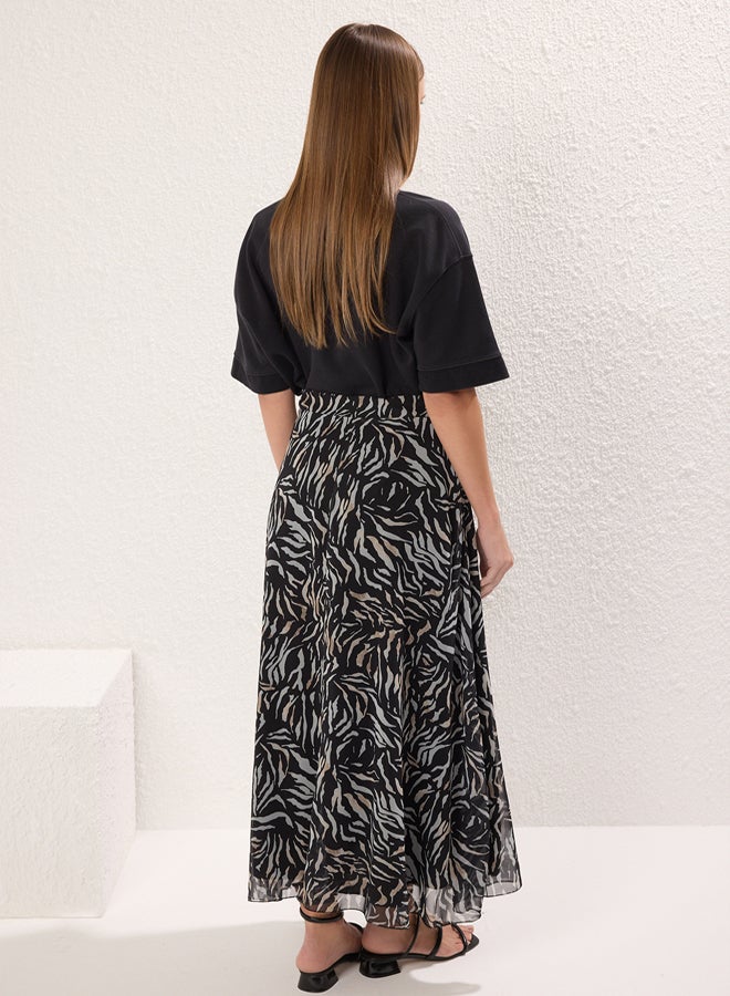 trendyol Black Ruffle Detailed Woven Skirt - Image 4