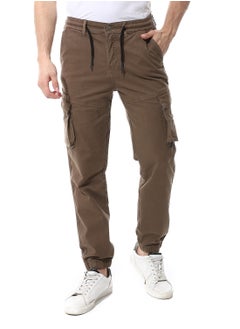 Andora Fly Zipper Button Cargo Pants_Crocodile Green  - Image 1