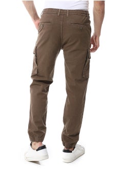 Andora Fly Zipper Button Cargo Pants_Crocodile Green  - Image 3